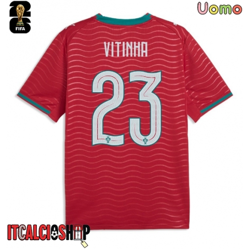 Portogallo Vitinha #23 Prima Maglia Mondiali 2026 Manica Corta